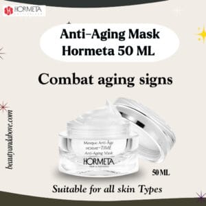 anti-wrinkle-mask-hyaluronic-firming-hormeta | beauty & above An advertisement for the Anti-Aging Mask Hormeta. Highlights the goal to Achieve a youthful radiance and reduce signs of aging.