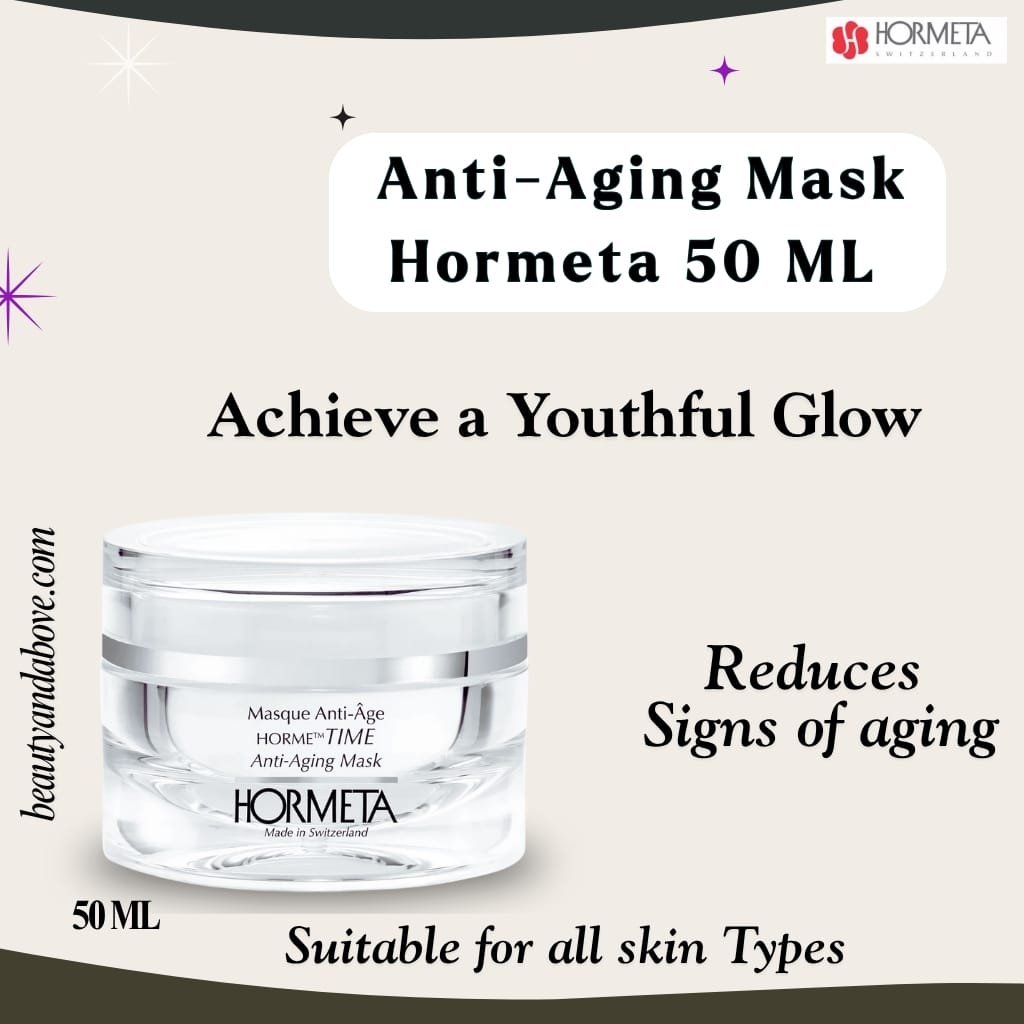 hormeta-anti-aging-mask-hyaluronic-youthful-radiance-kuwait | beauty & above The package of Hormeta Anti-Aging Mask. It is Enriched with Hyaluronic acid to fight wrinkles and firm the skin in Kuwait.