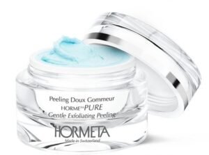 the jar of Gentle Exfoliating Peeling Cream 50 ML hormeta used as face exfoliator