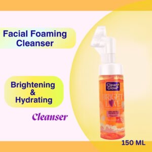 pack of Clean Glow cleanser brightens skin with Alpha Arbutin for dark spots and Hyaluronic Ac