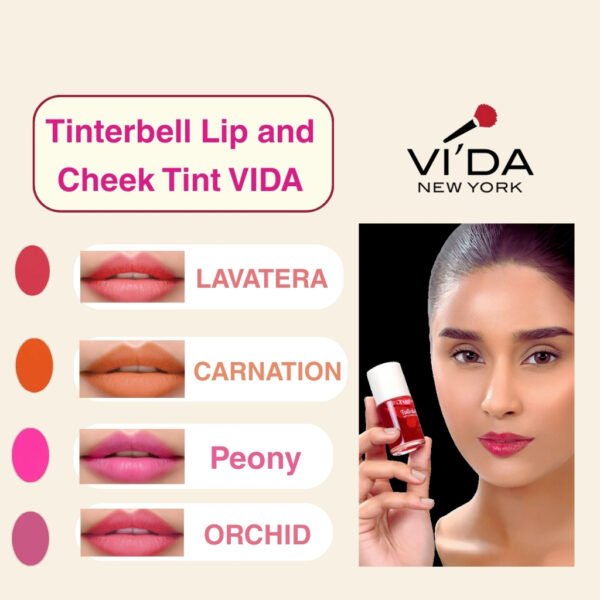post show all the 4 colors of TINTERBELL LIP and CHEEK, TINT VIDA
